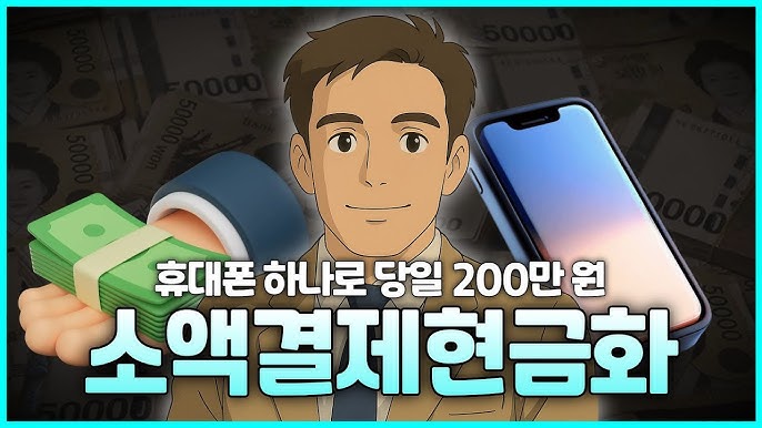 휴대폰 소액결제 현금화: 스마트폰만으로 급전 만드는 비밀 전략 공개